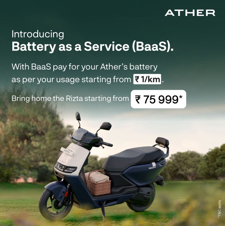 Ather Energy Rizta Battery as a Service