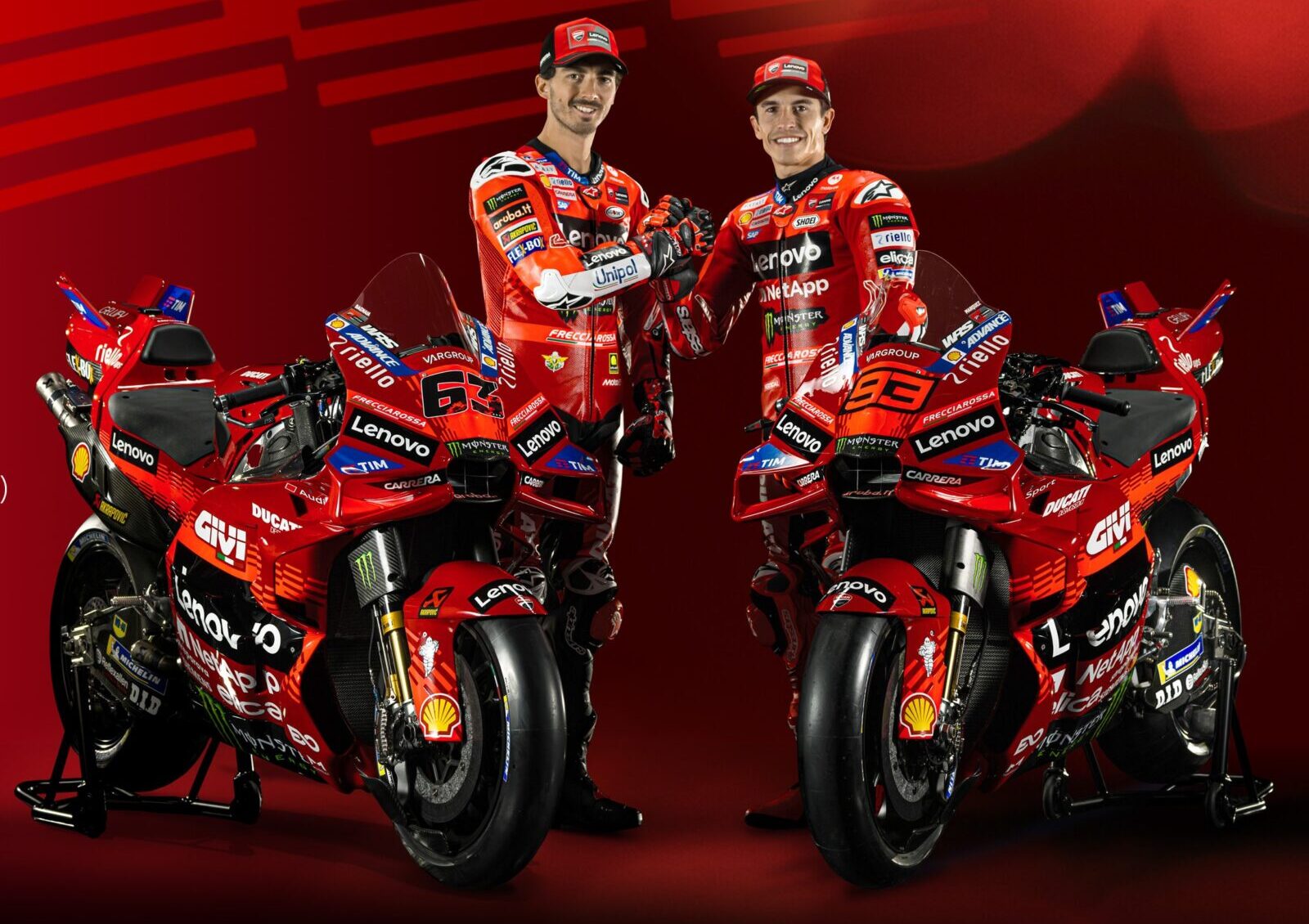 Ducati Lenovo Francesco Bagnaia Marc Marquez