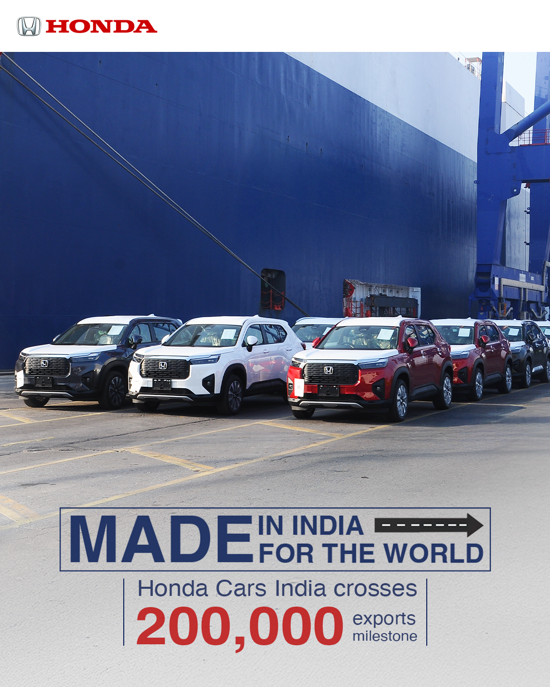 Honda Cars India Crosses 200,000 Exports Milestone