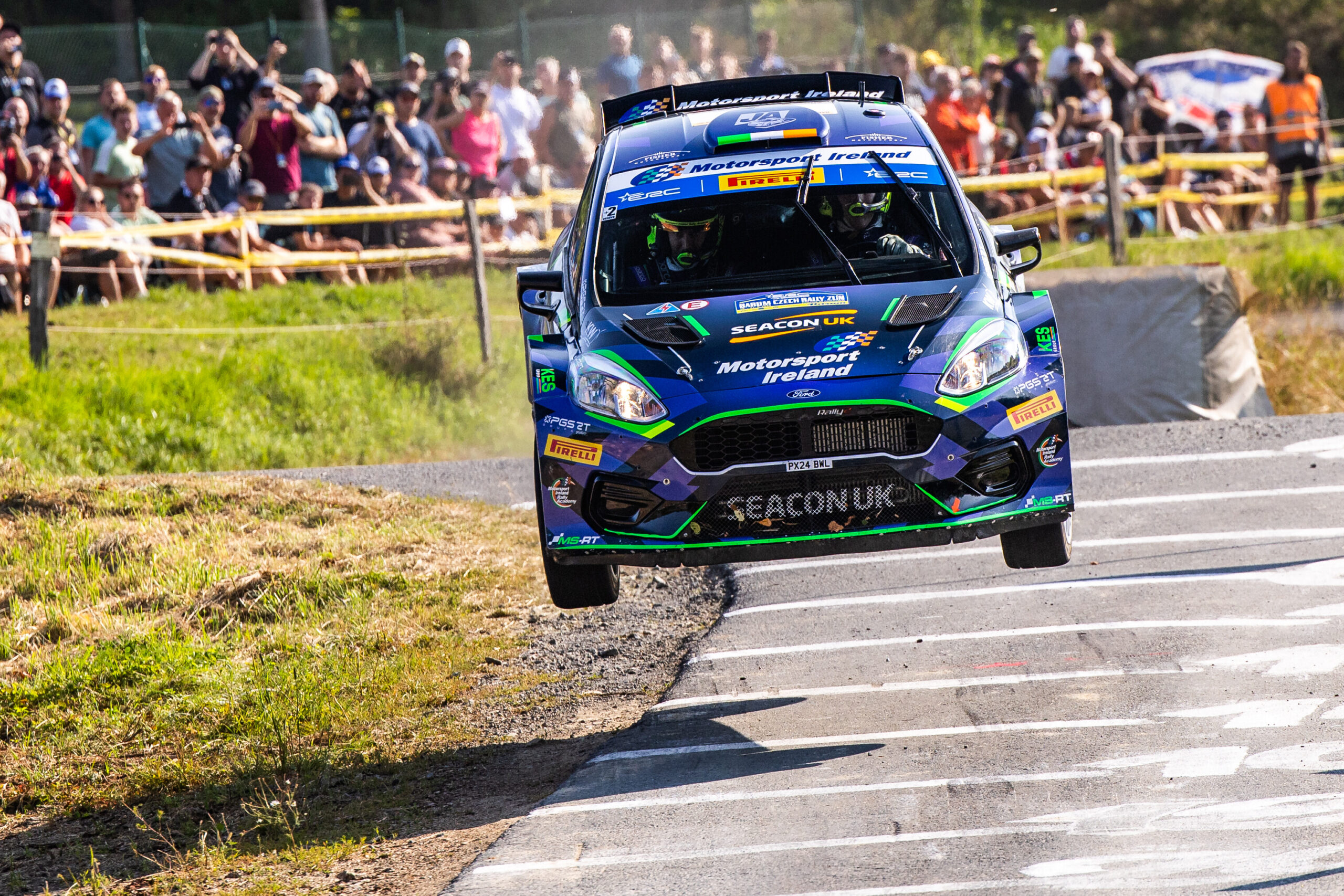 Jon Armstrong during the FIA European Rally Championship in Zlin, Czech Republic on 17, August 2025. // @World / Red Bull Content Pool // SI202508170207 // Usage for editorial use only //