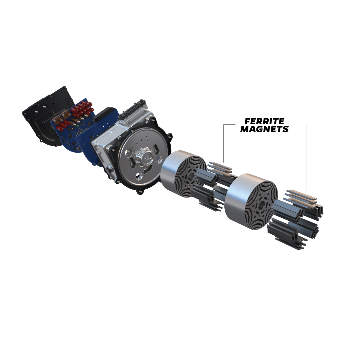 Ola Electric Motor with Ferrite Magnets