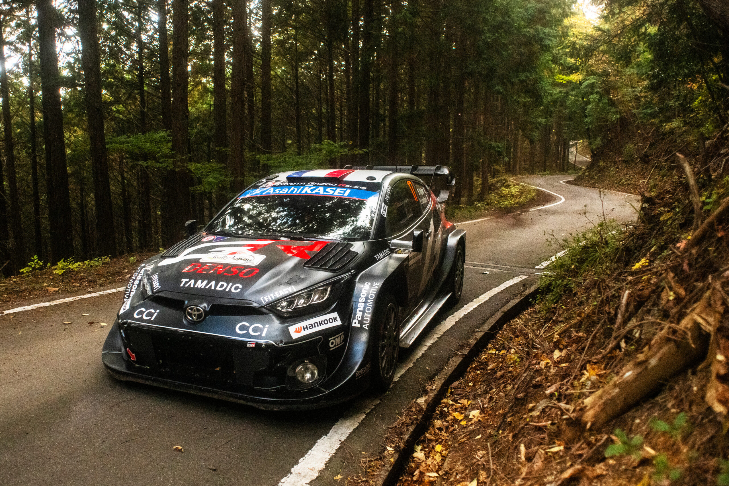 Sebastien Ogier (FRA) Vincent Landais (FRA) Of team TOYOTA GAZOO RACING WRT are seen performing during the World Rally Championship Japan in Toyota City, Japan on 8,November, 2025 // Jaanus Ree / Red Bull Content Pool // SI202511080233 // Usage for editorial use only //