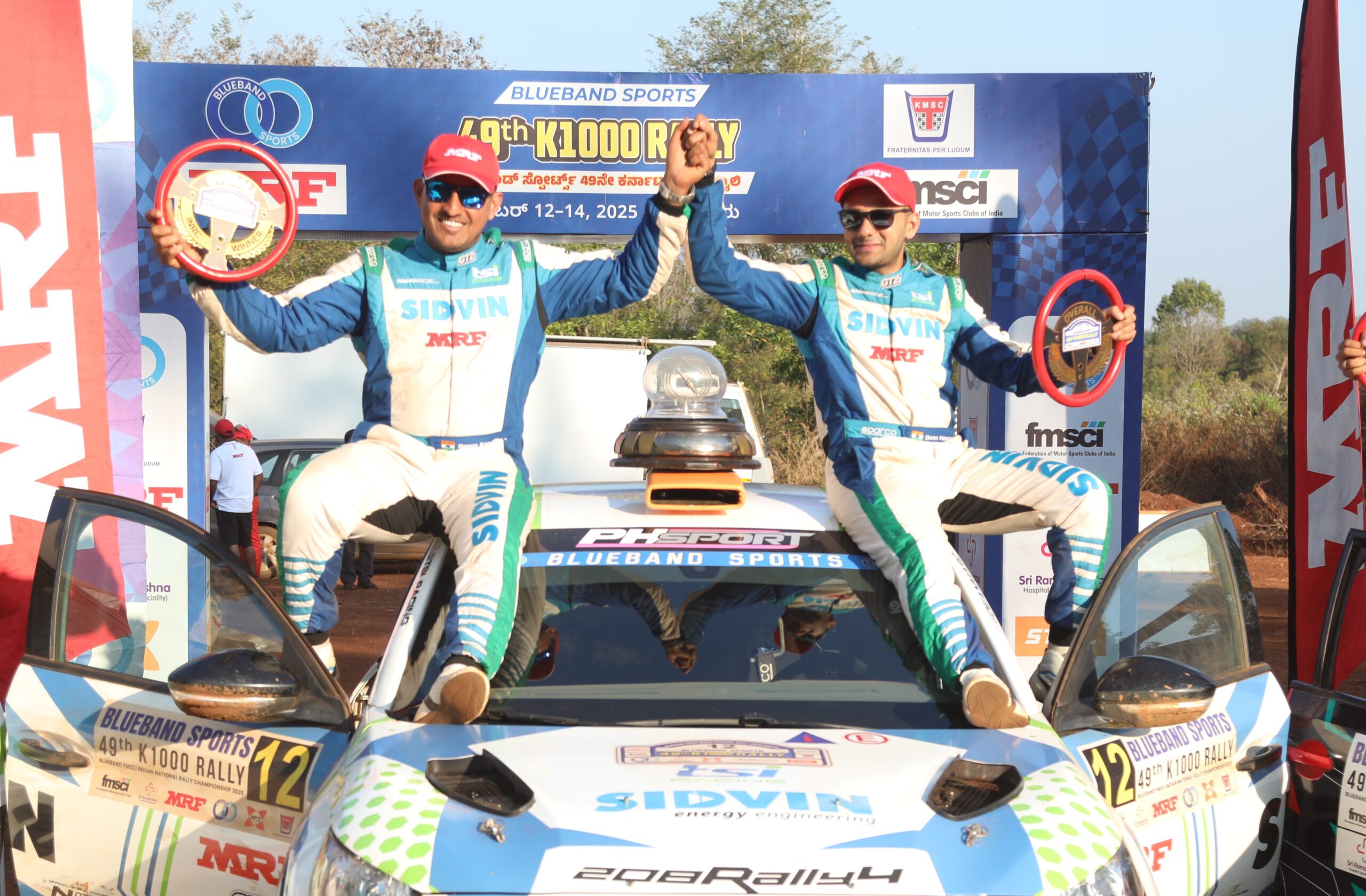 Pic1 Gagan Karumbaiah, left and Dean Mascarenhas, k1000 winners 14dec2025 at Tumkur