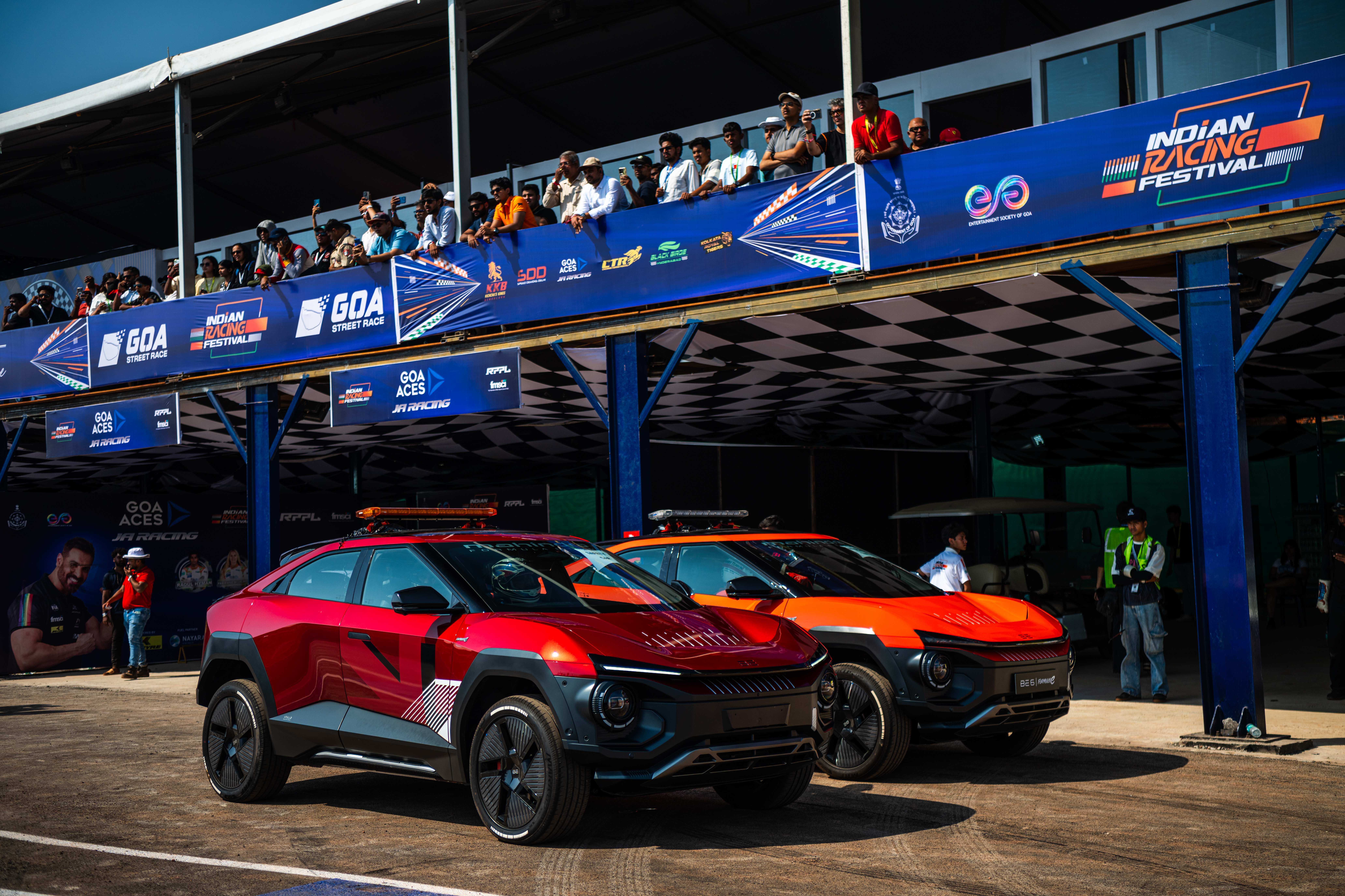 Mahindra BE6 EV safety car IRL