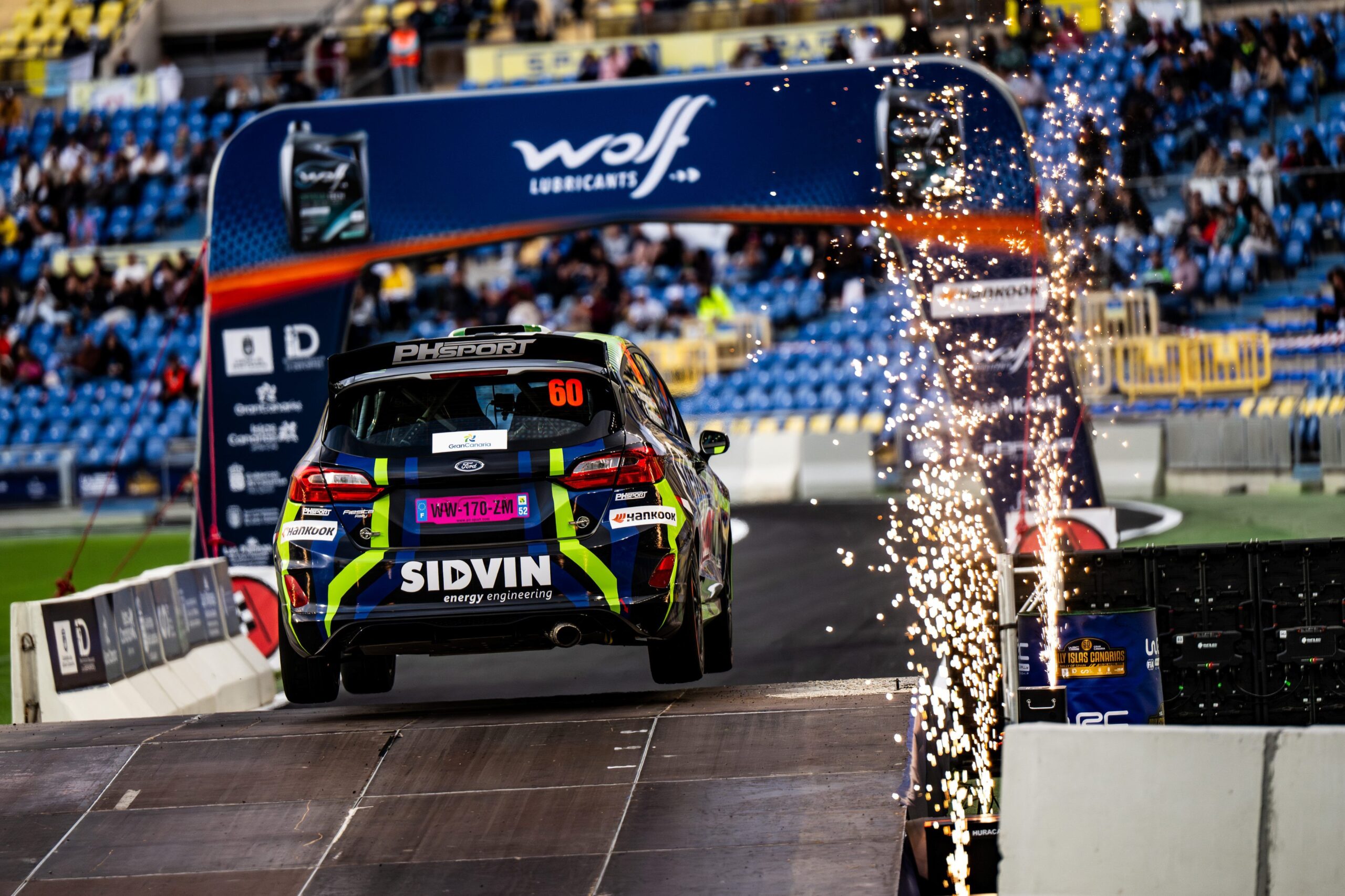 Dean Mascarenhas and codriver Gagan Karumbaiah at Rally BP Canarias on Sunday (1)