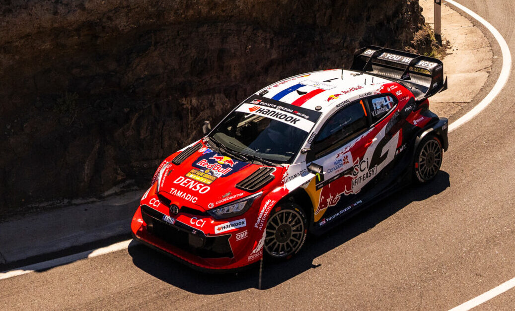 Sébastien Ogier (FRA), Vincent Landais (FRA) Of team TOYOTA GAZOO RACING WRT seen during the World Rally Championship Spain in Las Palmas, Spain on 24 April, 2026 // Jaanus Ree / Red Bull Content Pool // SI202604240644 // Usage for editorial use only //