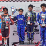 Indian Karting Academy Trophy 2026 Rivaan Dev Preetham, Atharv Hemani, Micah Hayden Andrews and Kiaan Shah.