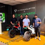 (L–R) Niraj Rajmohan, Co-founder & CTO, Ultraviolette; Jyotiranjan Harichandan, Founder, Bolt; Mohit Yadav, Founder, Bolt; and Narayan Subramaniam, Co-founder & CEO, Ultraviolette.