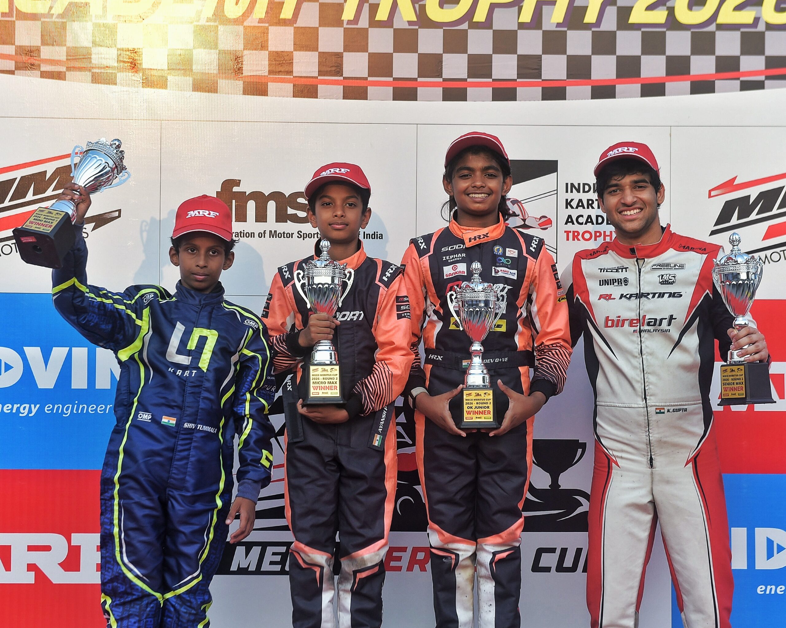 Shiv Tummala, Ayansh Patil, Rivaan Dev Preetham and Krish Gupta.