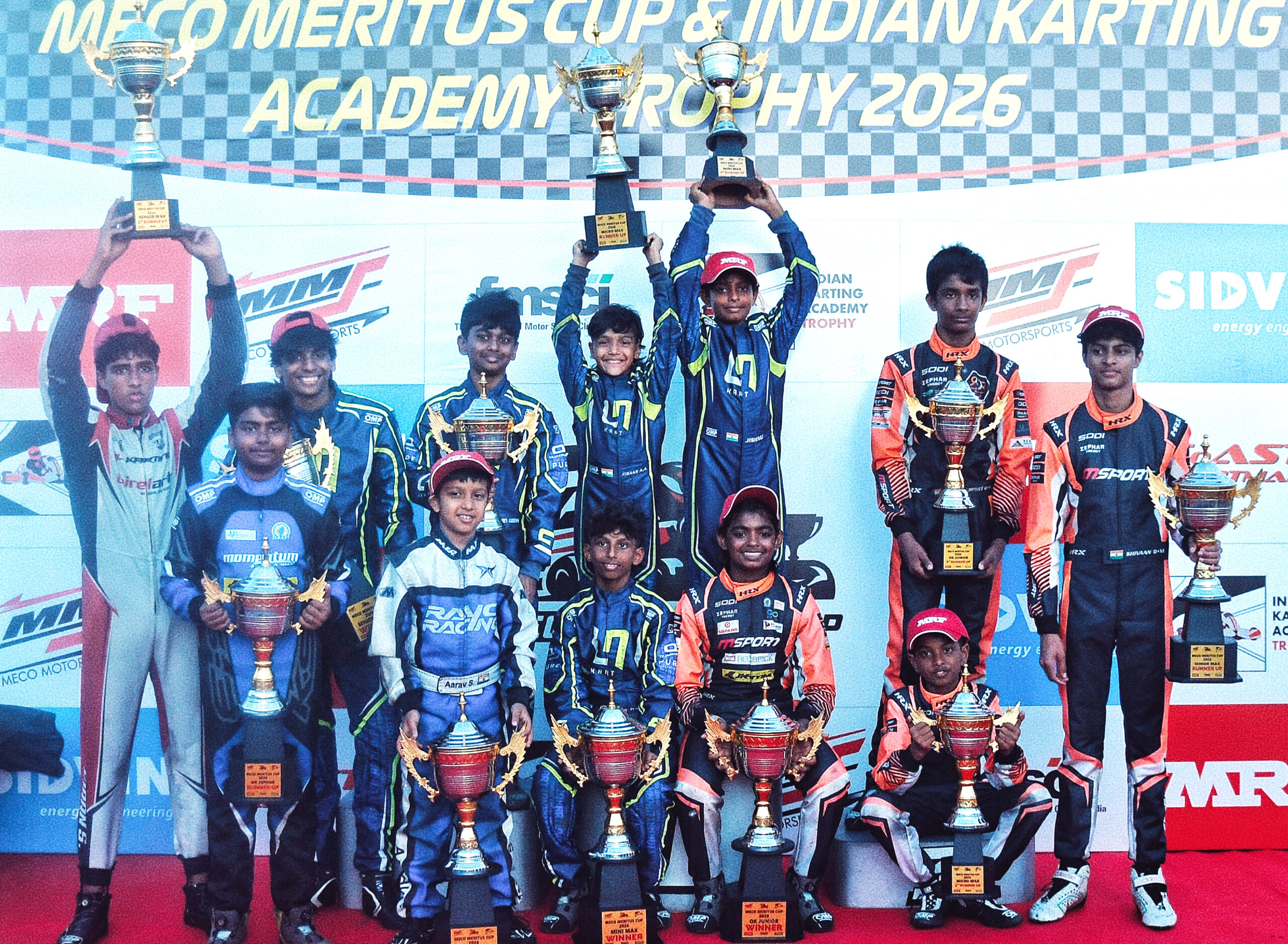 Podium finishers in the Meritus Cup and IKA Trophy.