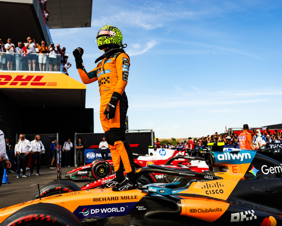 Lando Norris McLaren Mercedes Formula 1 Hungarian Grand Prix Pole Position