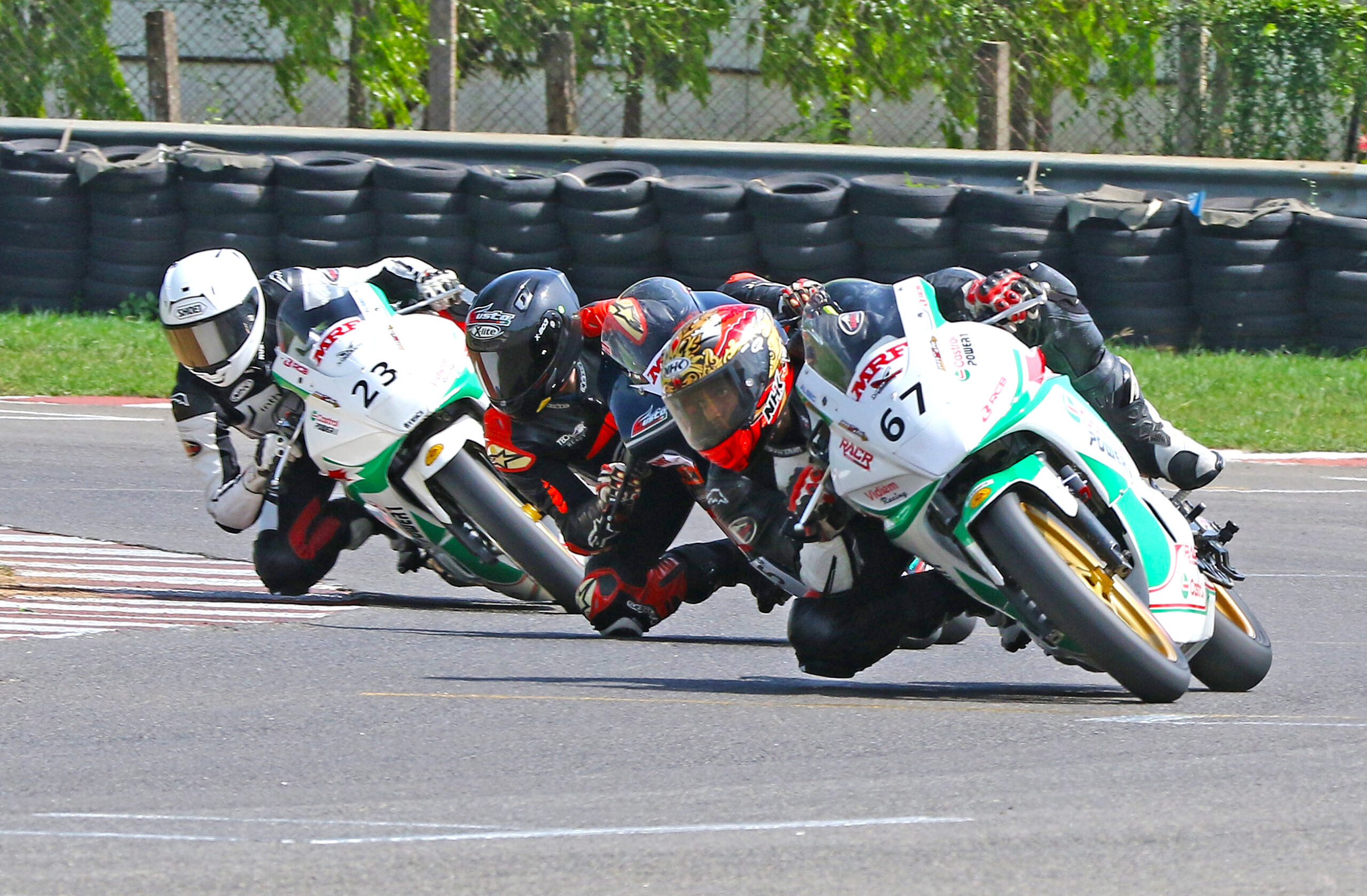 Chennai's 16-year-old Kabilesh Rajini Krishnan (67), winner of the Super Stock 301-400cc race (Aug 16)
