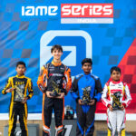 IAME India Series Karting (left to right) - Rudra Gokulnath, Kairav Roberson, Rehan Khan Rasheed and Aaruthran Prabhu