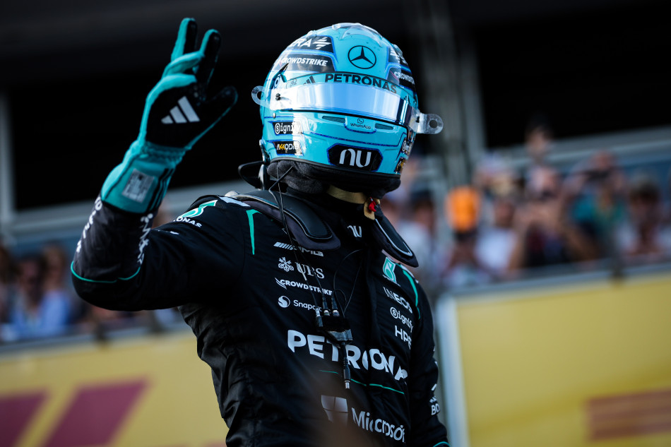 George Russell Mercedes AMG-Petronas Azerbaijan Grand Prix Qualifying