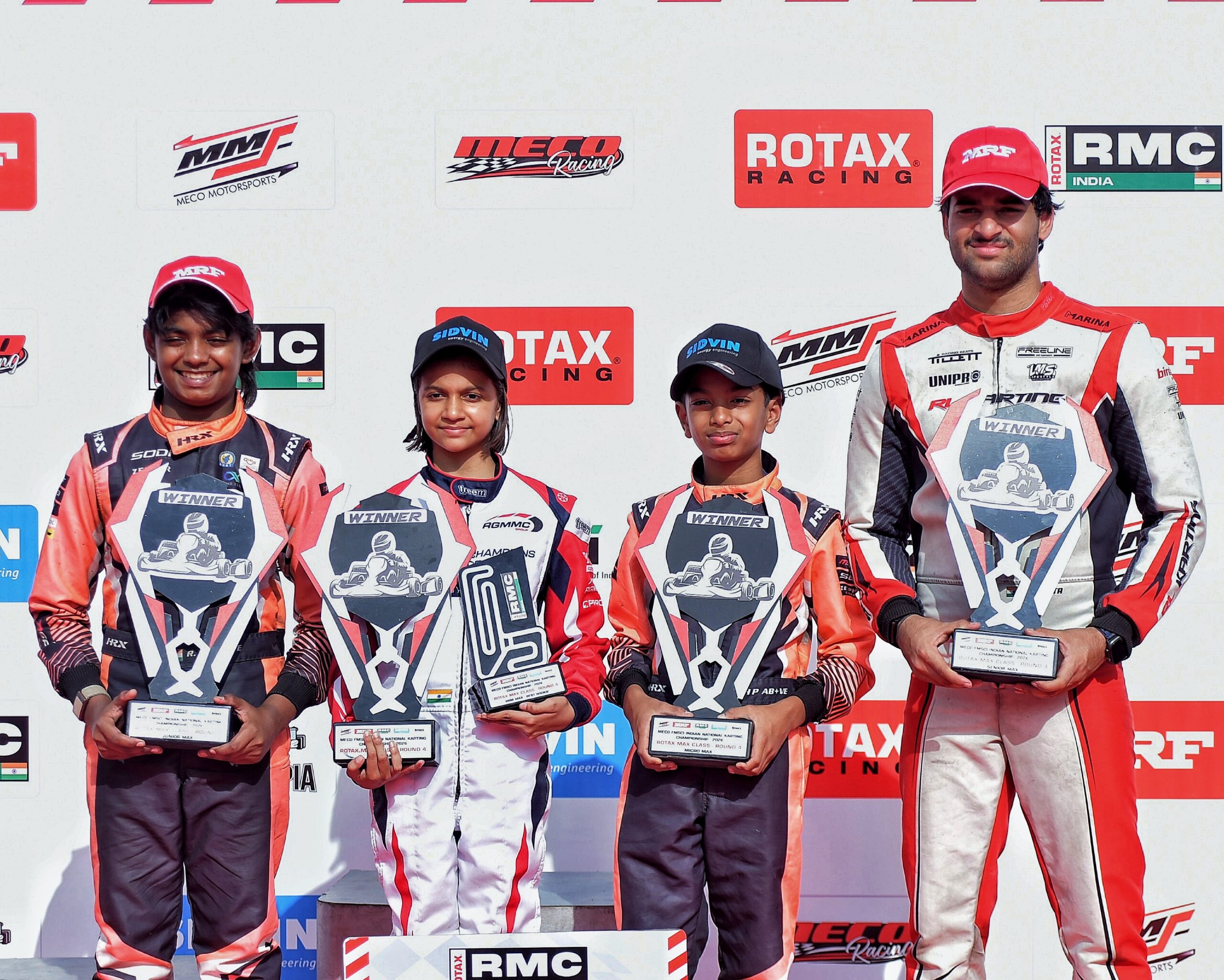 Round 4 winners (left to right) - Rivaan Dev Preetham, Arshi Gupta, Ayansh Patil and Krish Gupta (Sept 4)