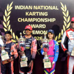 The 2026 National Karting champions (left to right) - Ayansh Patil, Rivaan Dev Preetham, Arshi Gupta and Krish Gupta.